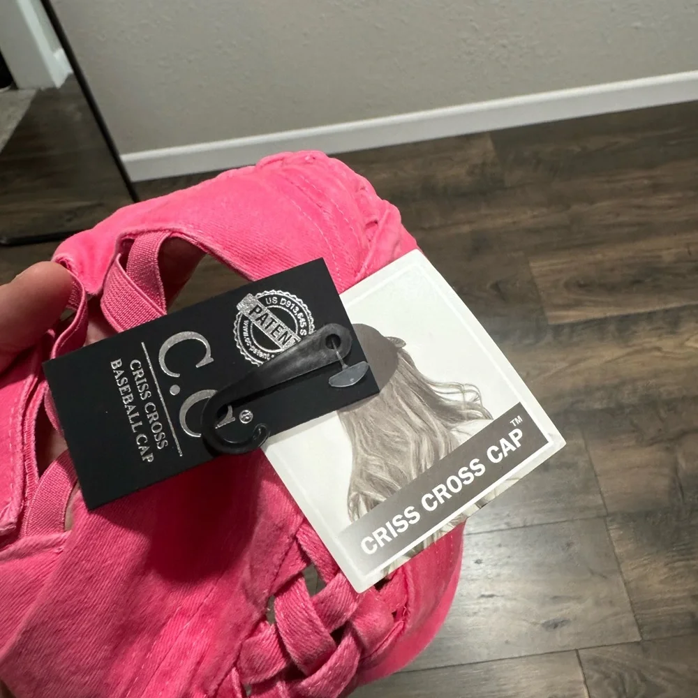 C.C Black Criss Cross Cap - Pink - Picture 5 of 5